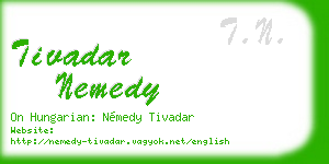 tivadar nemedy business card